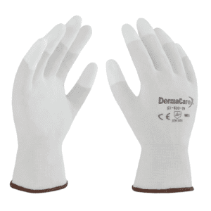 Guante Nylon Blanco PU En Puntas