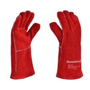 Guante Soldador Rojo Hilo De Kevlar